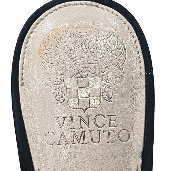 Vince Camuto Black Suede Platform Block Heel Sandals Size 8 Women's - Picture 2 of 9